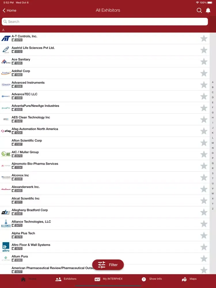 Captures d'écran de INTERPHEX Events iPad 