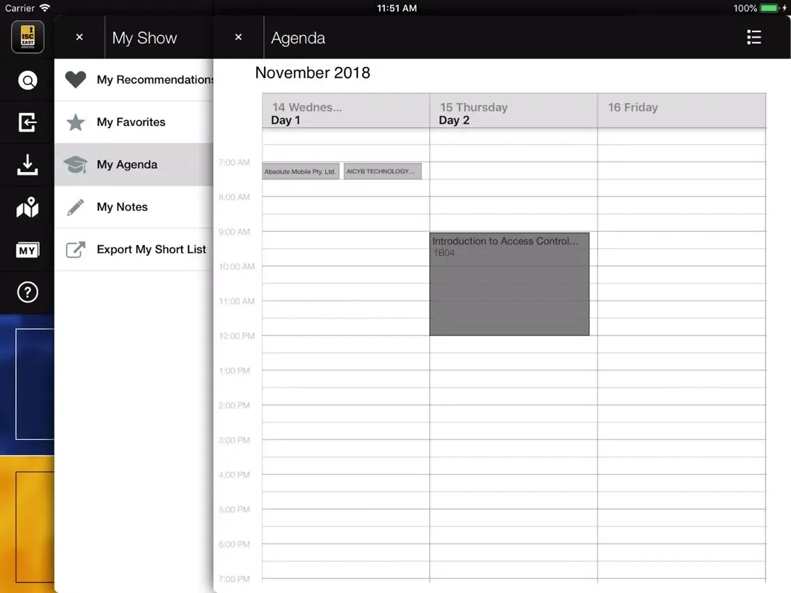ISC East iPad  Screenshots