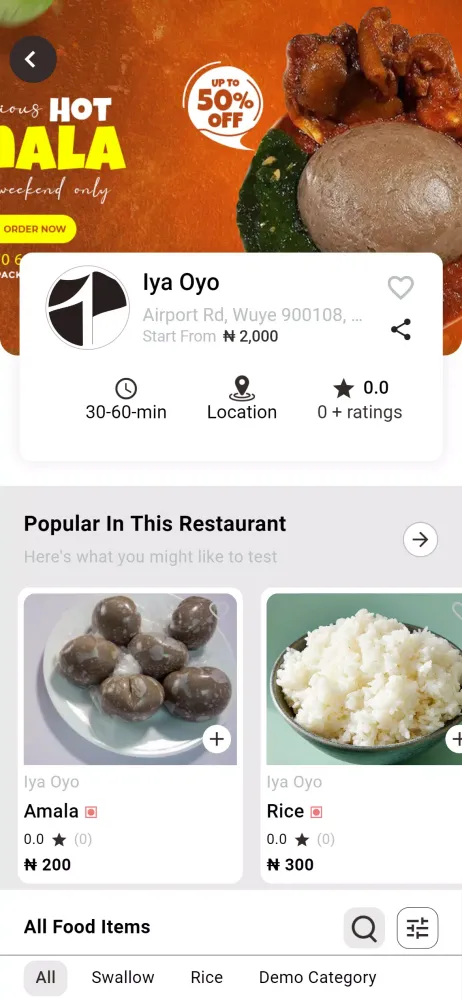 Sherpackage Food Screenshots