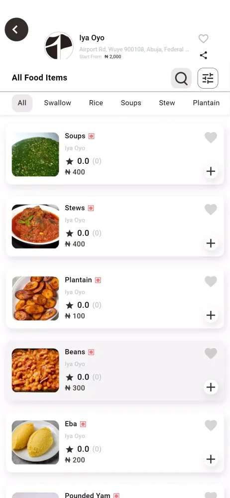 Sherpackage Food Screenshots