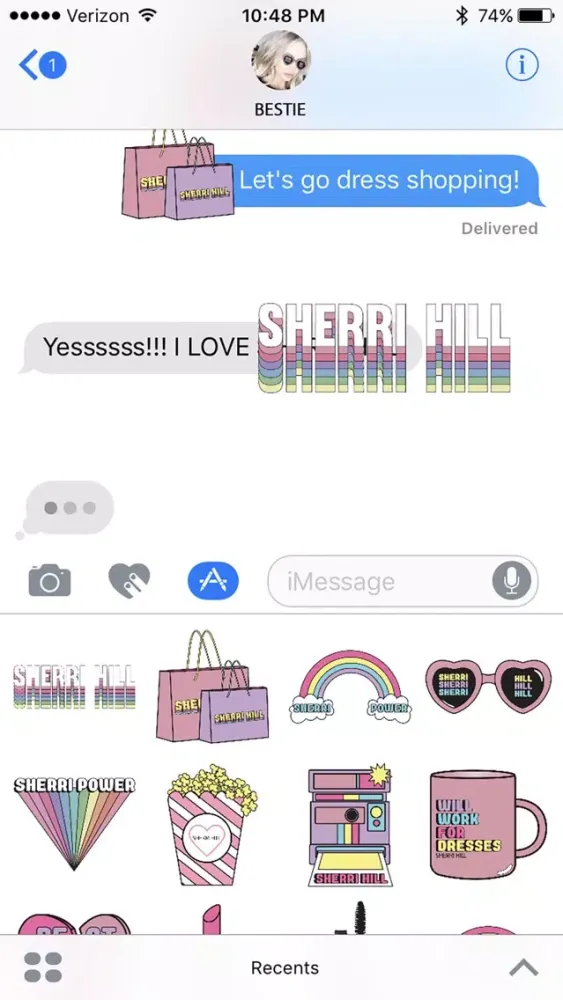 Screenshot di Sherri Hill Stickers