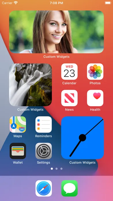 Custom Widgets - Photo & Text Screenshots