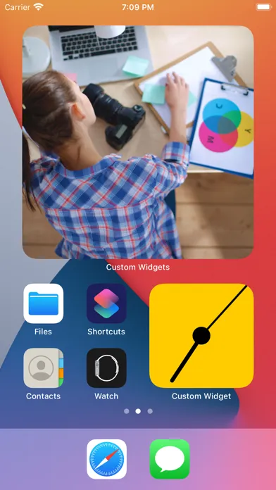 Custom Widgets - Photo & Text Screenshots