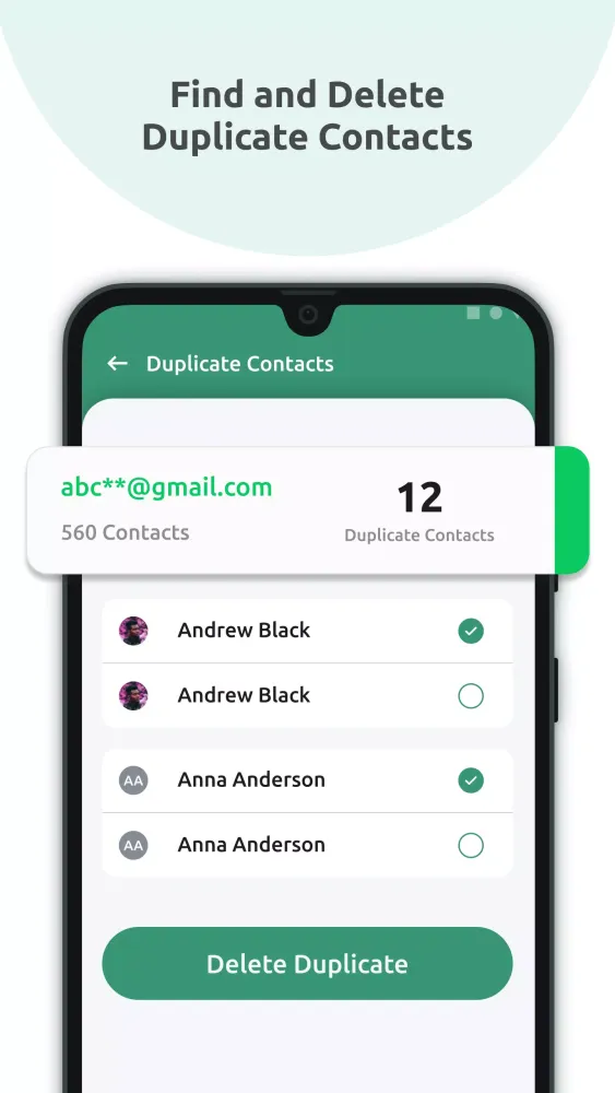 Contact Backup & Cleaner Screenshots