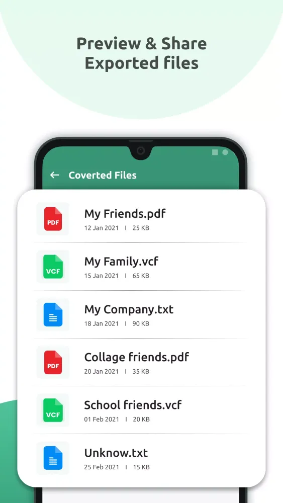Contact Backup & Cleaner Screenshots
