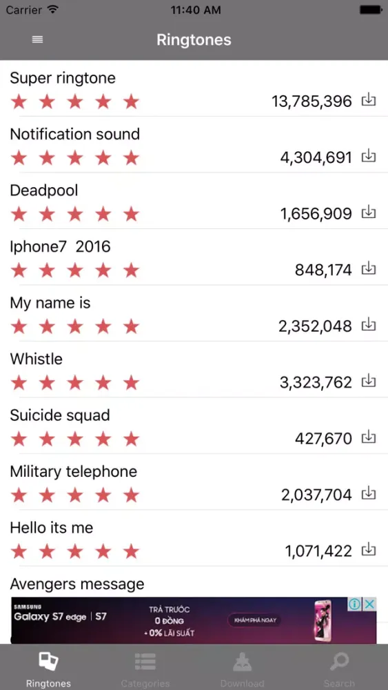 FREE Ringtones Unlimited Ekran Görüntüleri