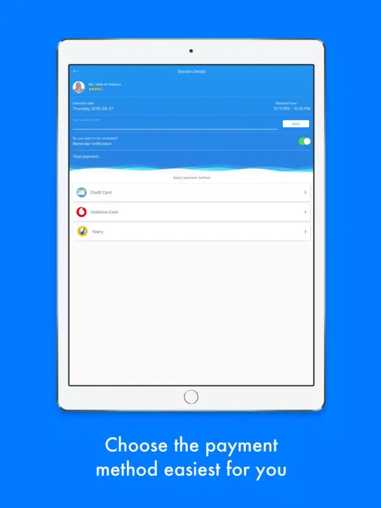 Tangkapan layar Shezlong iPad 