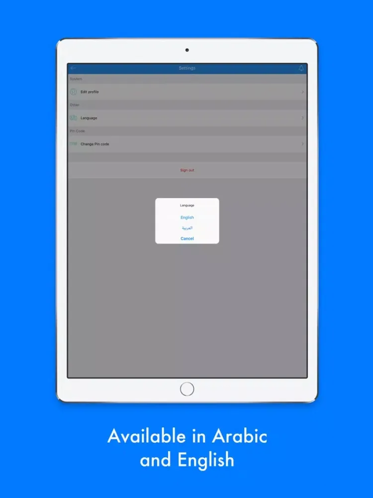 Tangkapan layar Shezlong iPad 