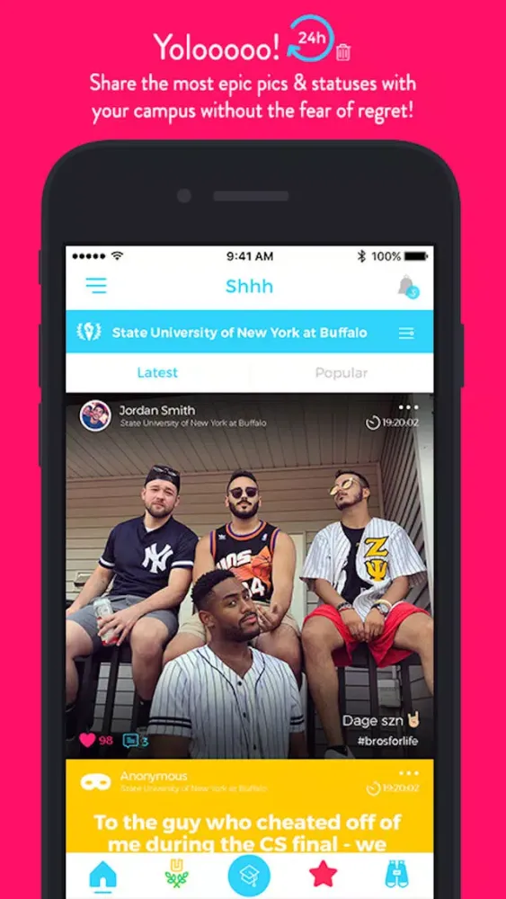 Shhh - Your Campus Feed سکرین شاٹس