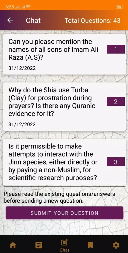 Capturas de tela do Shia Sawal Jawab
