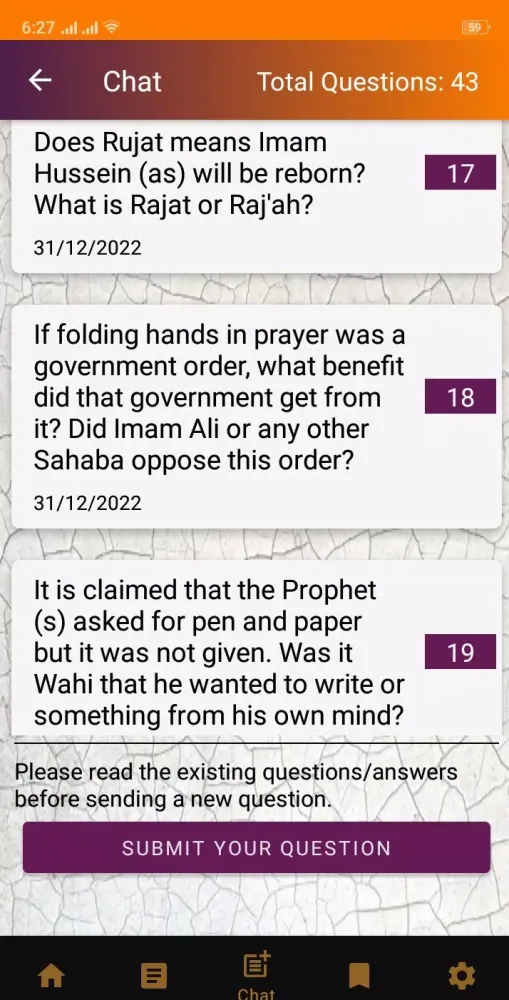 Capturas de tela do Shia Sawal Jawab