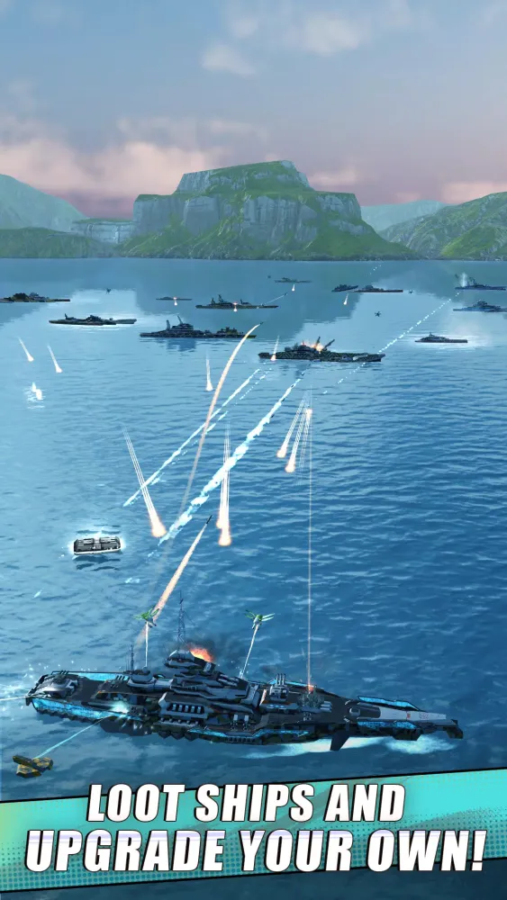 Capturas de tela do Idle Fleet: Warship Shooter