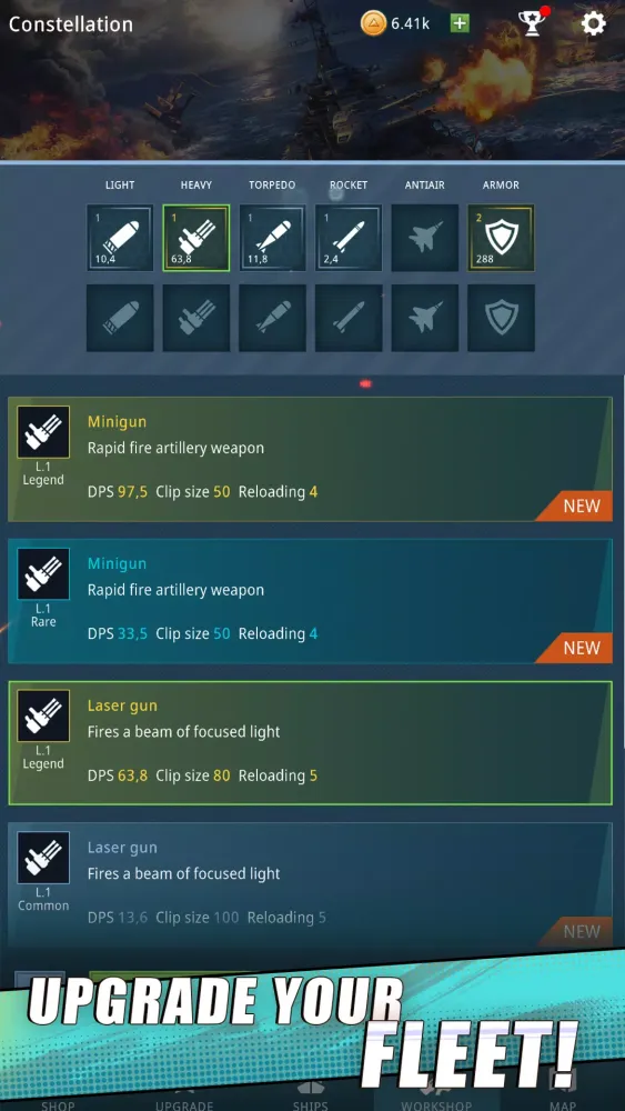 Capturas de tela do Idle Fleet: Warship Shooter