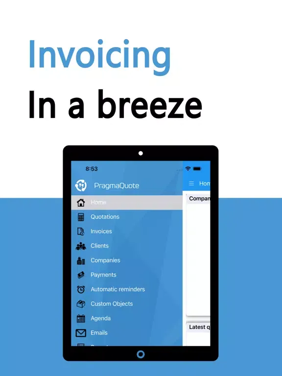 Captures d'écran de PragmaQuote: Quotes & Invoices iPad 
