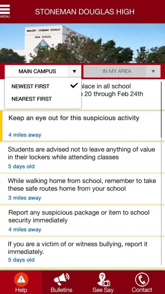 ภาพหน้าจอของ MSD StudentProtect