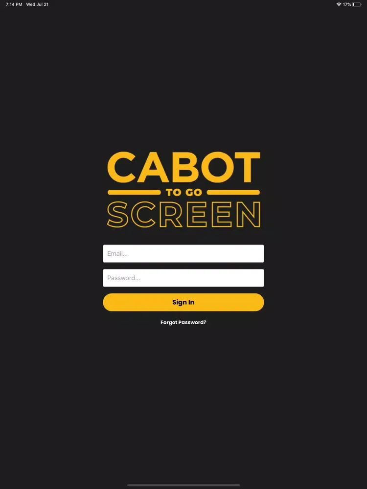 Cabot To-Go Screen iPad  スクリーンショット