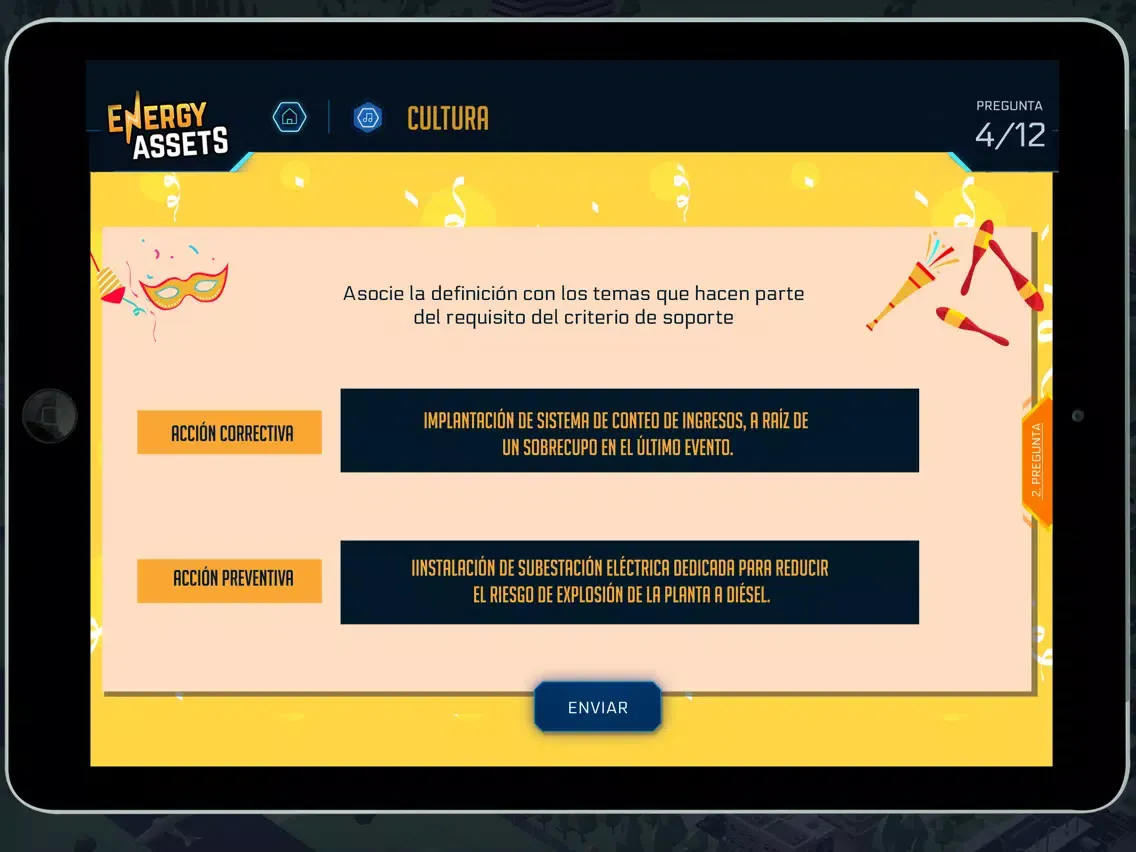 Capturas de tela do Energy Assets iPad 