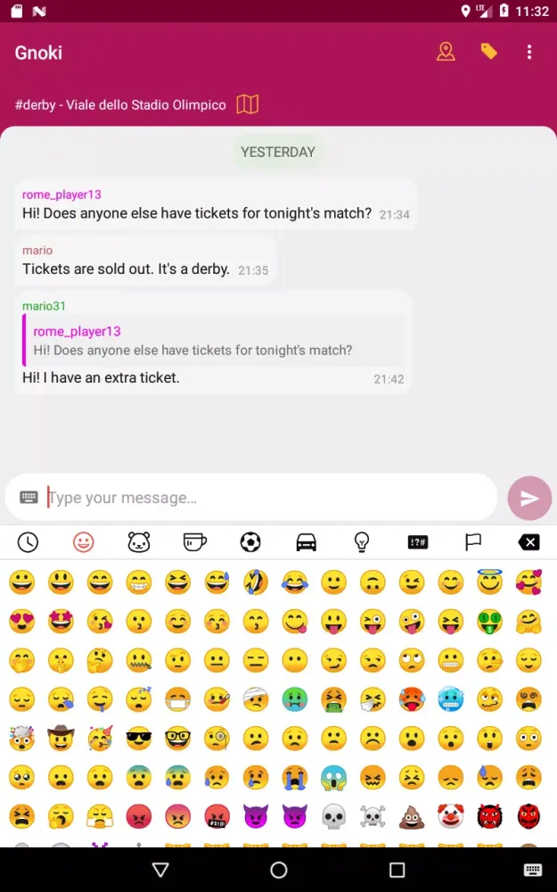 Скриншоты Gnoki: map chat app
