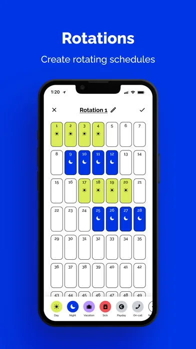 Captures d'écran de Shiftr - Shift Calendar