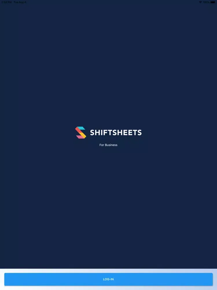 Tangkapan skrin Shiftsheets Business iPad 