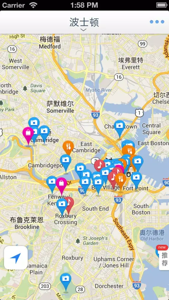 Boston Offline Map(offline map, subway map, GPS, tourist attractions information) Screenshots