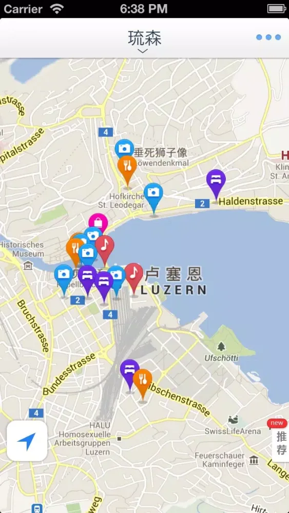 Lucerne Offline Map(offline map, subway map, GPS, tourist attractions information) 스크린샷