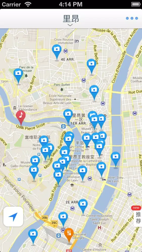 Lyons Offline Map(offline map, subway map, GPS, tourist attractions information) Screenshots