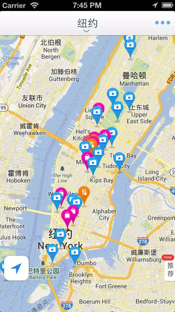 Скриншоты New York Offline Map(offline map, subway map, GPS, tourist attractions information)