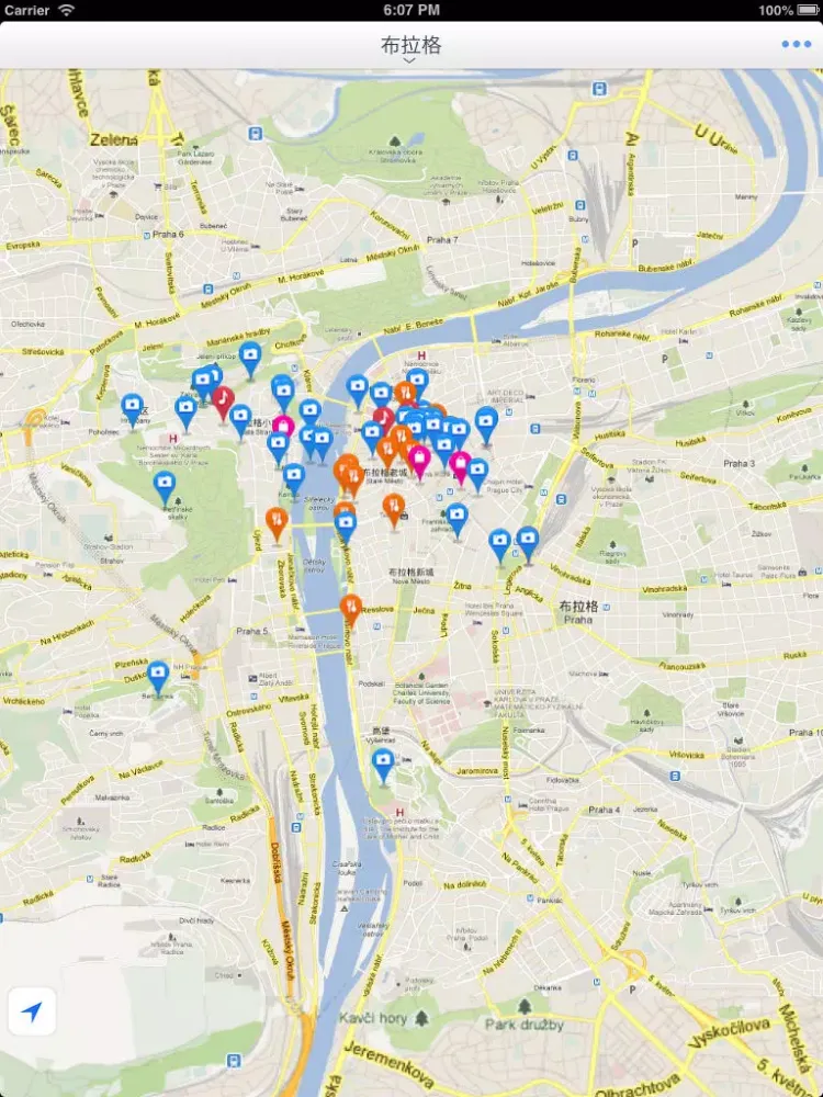 Capturas de pantalla de Prague Offline Map(offline map, subway map, GPS, tourist attractions information) iPad 