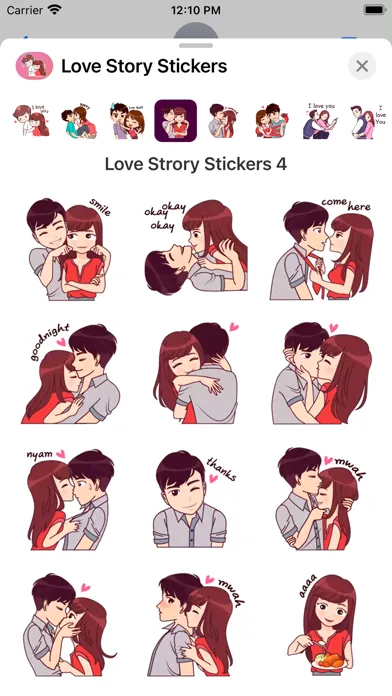 Captures d'écran de Love Story Stickers - Romantic
