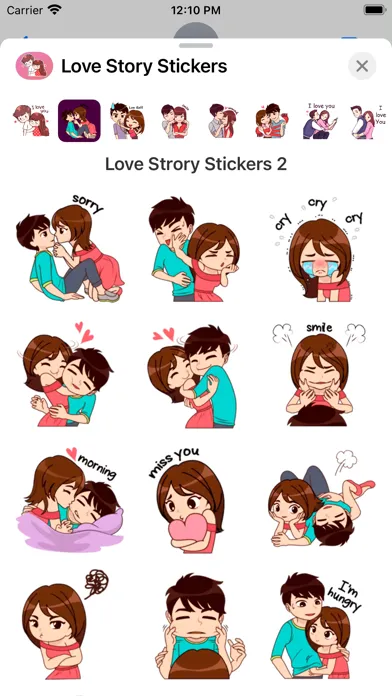 Captures d'écran de Love Story Stickers - Romantic