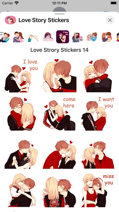 Captures d'écran de Love Story Stickers - Romantic