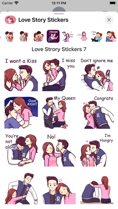 Captures d'écran de Love Story Stickers - Romantic