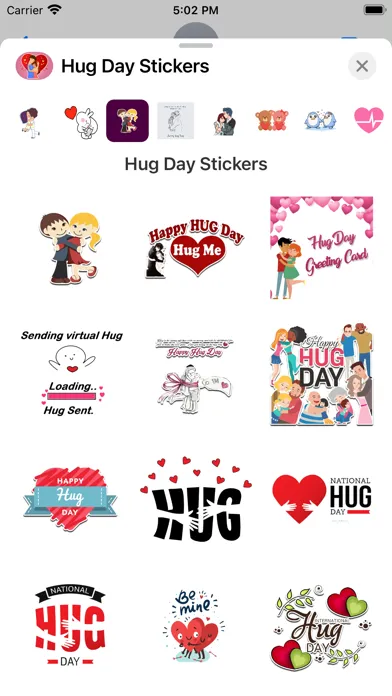 Animated Hug Day Stickers Screenshots