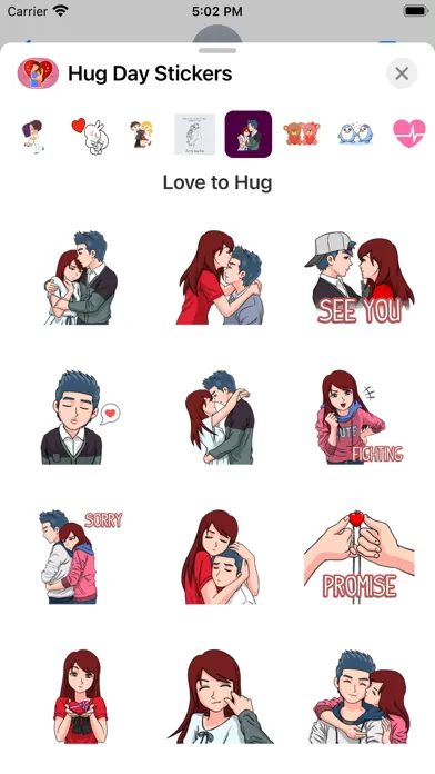 Animated Hug Day Stickers Screenshots