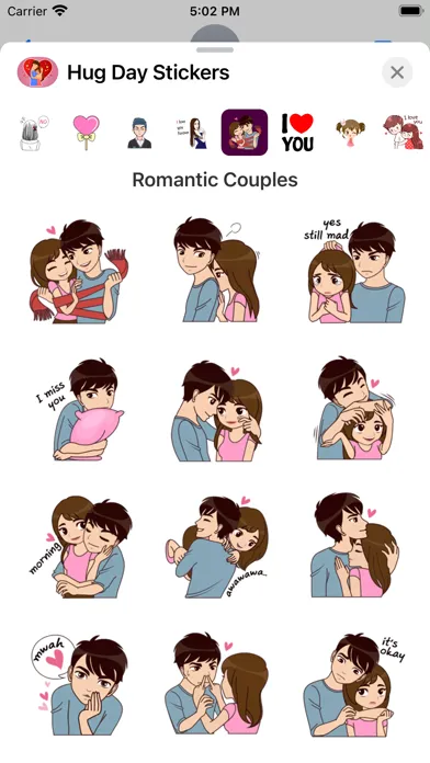 Animated Hug Day Stickers Screenshots