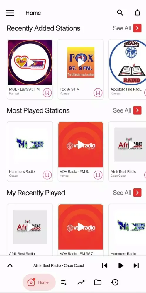 Capturas de pantalla de Ghana Radio