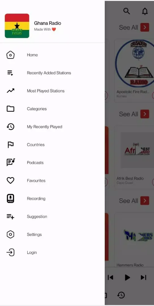 Capturas de pantalla de Ghana Radio