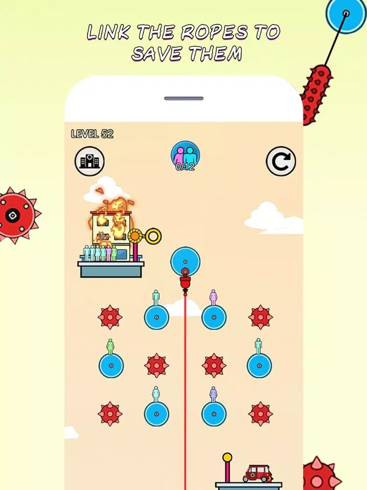 Rope Heroes- Fire rope rescue！ iPad 应用截图