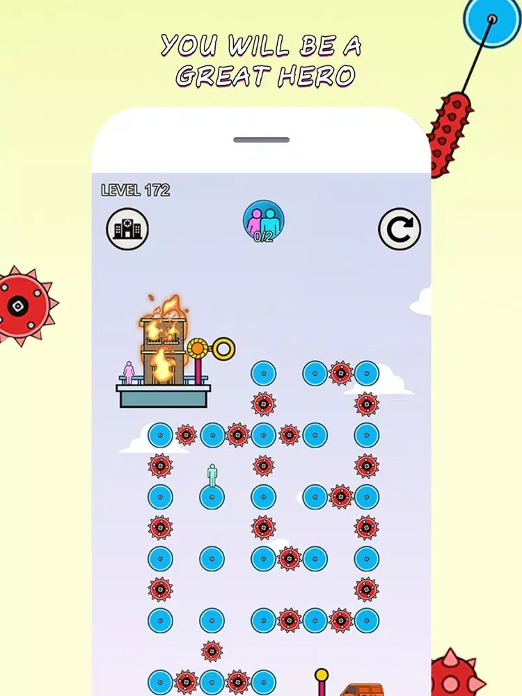 Rope Heroes- Fire rope rescue！ iPad 应用截图