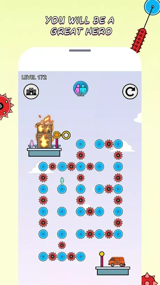 Rope Heroes- Fire rope rescue！应用截图