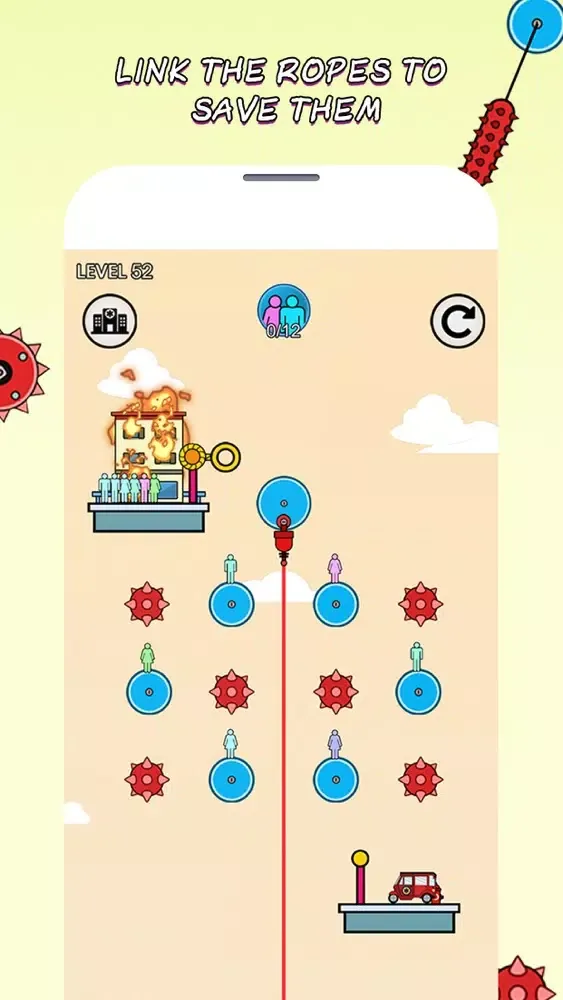 Rope Heroes- Fire rope rescue！应用截图