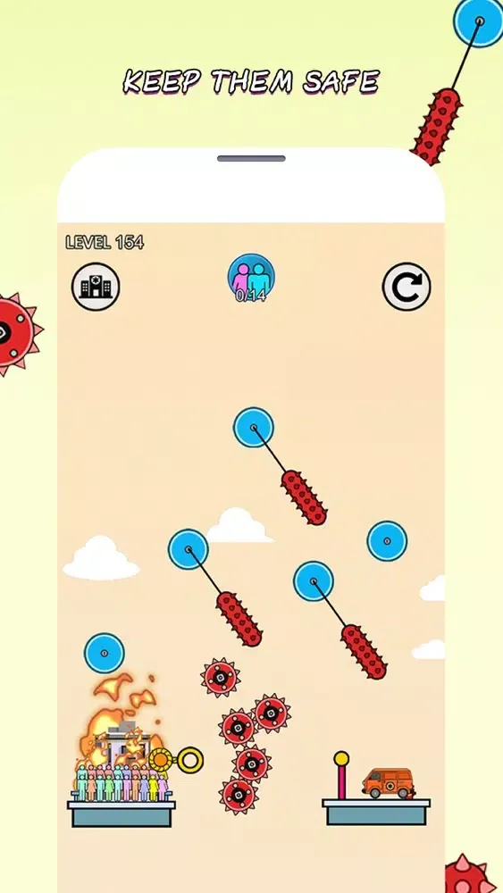 Rope Heroes- Fire rope rescue！应用截图