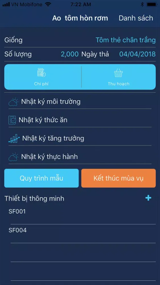 Zrzuty ekranu Nuoi tom - Nuôi tôm chuẩn ERP