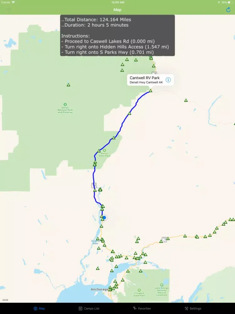 Скриншоты Alaska – Camping & RV spots iPad 
