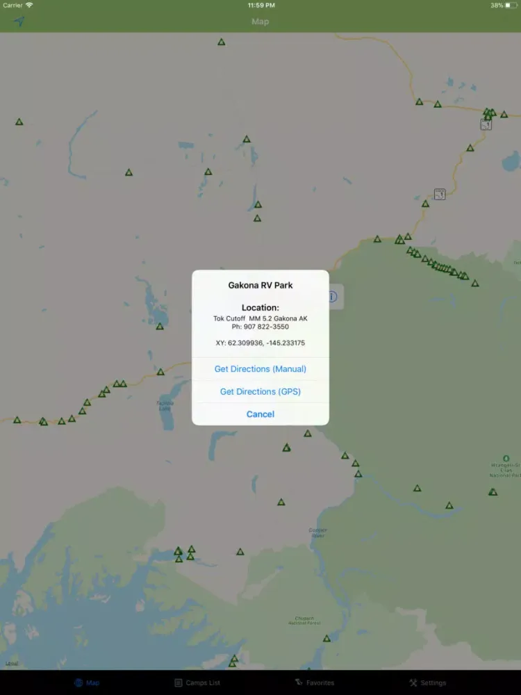 Скриншоты Alaska – Camping & RV spots iPad 