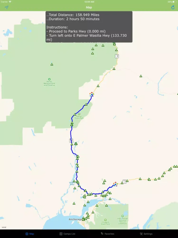 Скриншоты Alaska – Camping & RV spots iPad 