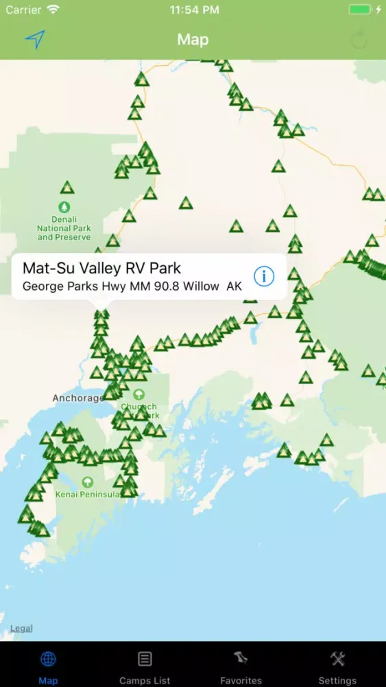 Скриншоты Alaska – Camping & RV spots