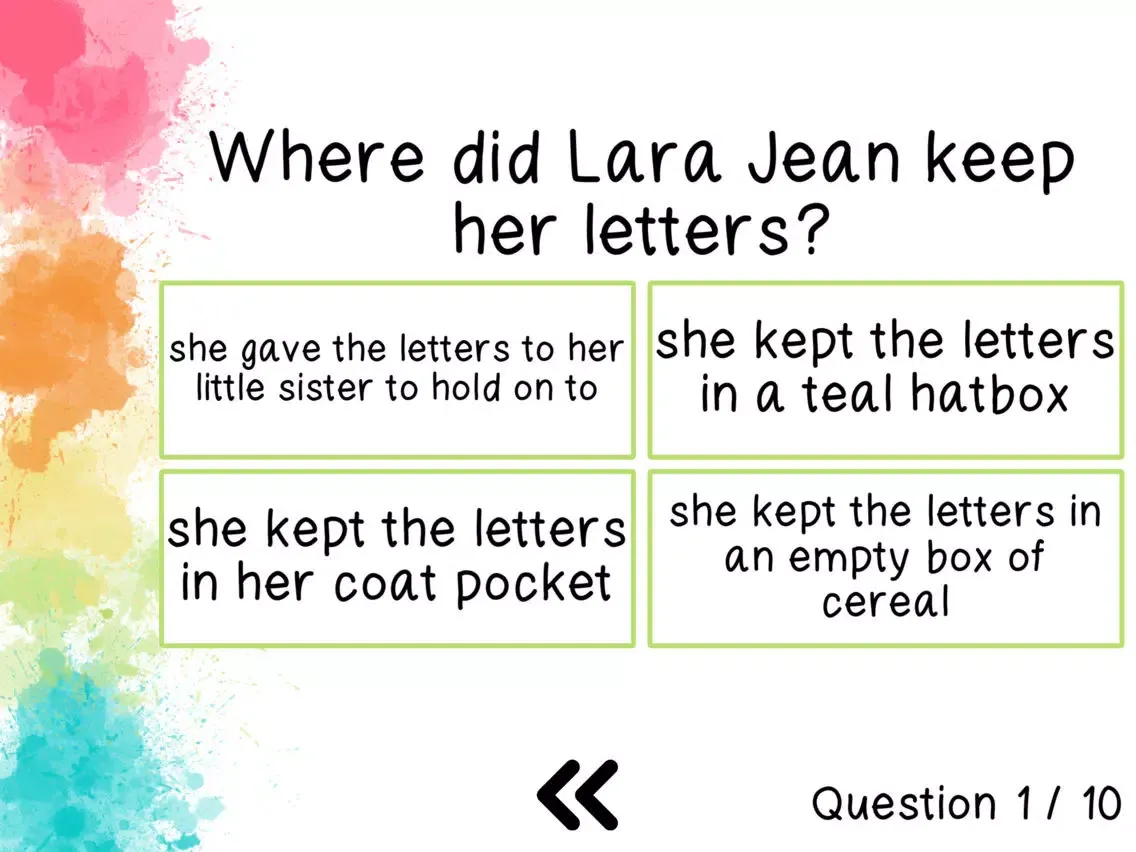 Trivia on All the Boys I Loved iPad  Ekran Görüntüleri