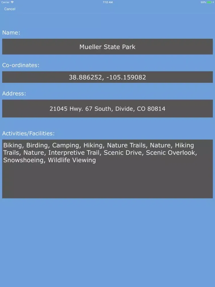 صور Colorado State Parks! iPad 